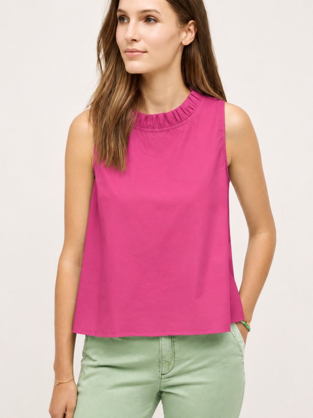 Anthropologie HD in Paris Ruffle Tulip Sleeveless Top